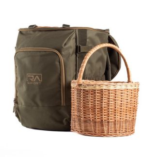 1708019 - ZAINO PER FUNGHI CON DOPPIO CESTO IN VIMINI ESTRAIBILE - CAPACITA' 30 L - MIS. 43X37X29 - ART. RNG-8