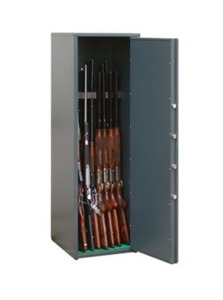 2301025 - CASSAFORTE/ARMADIO BLINDATO MOD. GLS16 - 14/15 POSTI FUCILE CON OTTICA - CM 140X47X45 - COL. ANTRACITE -  KG 55 - GRIFFON