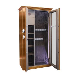 2301057 - CASSAFORTE/ARMADIO BLINDATO MOD. GG700E WOOD A DOPPIA ANTA PER 7 CARABINE CON RIPIANI E DOPPIO TESORETTO - GRIFFON