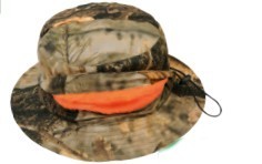 0103024 - CAPPELLO CLOCHE CON INTERNO IN PILE E TESTA REVERSIBILE ARANCIO FLUO - COLORE MIMETICO - CAPLOW