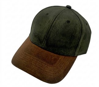 0103025 - CAPPELLO BASEBALL BICOLORE IN CANVAS DI COTONE PESANTE ED OLEATO - 100% COTONE - COLORE: BEIGE-MARRONE; OLIVA-MARRONE - CF 6 PZ - CAPLOW