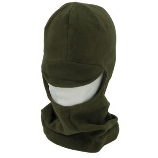 0103026 - CAPPELLO PASSAMONTAGNA CON VISIERA MORBIDA IN PILE COLORE VERDE 100% POL. - TAGLIA UNICA - CF 6 PZ - CAPLOW