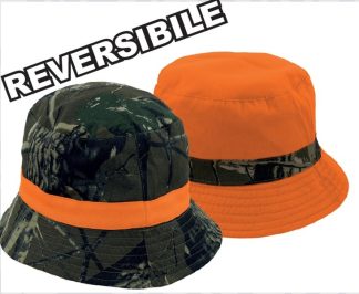 0103041 - CAPPELLO CLOCHE REVERSIBILE MIMETICO FOREST/ARANCIO - CF 6 PZ - CAPLOW