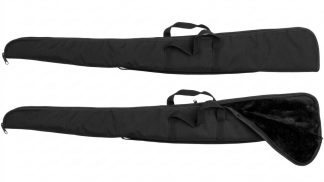 0301040 - FODERO PER FUCILE IN TESSUTO NERO 1/2 ZIP LEGGERA IMBOTTITURA CON MANICO E TRACOLLA ELASTICA - SAG NATURE