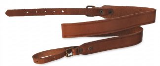 0303045 - BRETELLA IN VACCHETTA SCURA PIEGATA LARGHEZZA 30 MM - CF 6 PZ - SAG NATURE