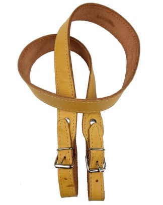 0303063 - BRETELLA IN PELLE DI CINGHIALE ACCOPPIATA CON CUCITURE AI LATI LARGHEZZA 30 MM - CF 6 PEZZI - SAG NATURE