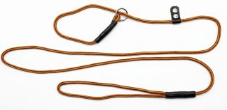 0304013 - GUINZAGLIO GIALLO/ROSSO - SPESSORE 5 MM -  LUNGHEZZA 1,35 MT - SAG NATURE