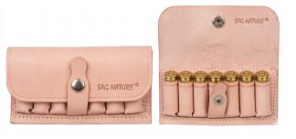 0305025 - GIBERNA IN PELLE VACCHETTA - COPERTA  - 6 CELLE - TUTTI I CALIBRI - SAG NATURE