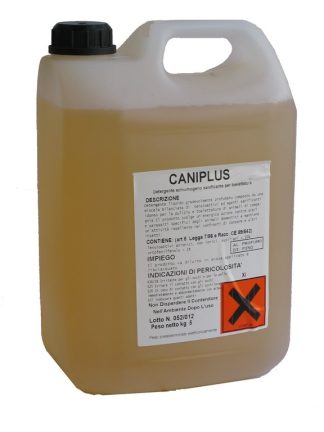 0803001 - CANIPLUS DETERGENTE SCHIUMOGENO SANIFICANTE PER TOILETTATURA - 5 LITRI