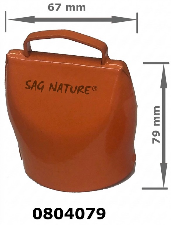0804078 - CAMPANA ORANGE 04 IN BLISTER - ALTEZZA CM 6,6 LARGHEZZA CM 5,8 - SAG NATURE