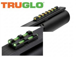 0806057 - SET MIRINO E TACCA DI MIRA UNIVERSALE ADESIVO LUNGO BICOLORE PER FUCILE FRONTE ANT. - VERDE FRONTE POST. CON PROFILO BASSO - TG94D - TRUGLO -