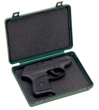 0901125 - 2014 K VALIGIA IN P.P. PER PICCOLE PISTOLE CON SPUGNA LISCIA - CM 15,5X11X4,6 - NEGRINI