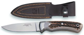 1201022 - COLTELLO CON MANICO CERVO LAMA 9,5 CM IN ACCIAIO 440 PESO 158 GR - COMPLETO DI FODERO - JOKER CC16