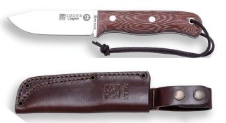 1201091 - COLTELLO BUSHCRAFT E SURVIVAL BS9 CAMPERO ACCIAO MOVA 1.4116 MANICO MICARTA LAMA 10,5 CM PESO 190 GR - COMPLETO DI FODERO IN PELLE - JOKER CM112