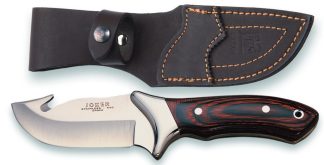 1201098 - COLTELLO CON SCUOIATORE MANICO STAMINA LAMA 10 CM ACCIAIO 440 PESO 244 GR - COMPLETO DI FODERO - JOKER CR05