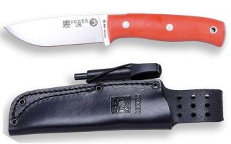 1201222 - COLTELLO BUSHCRAFT E SURVIVAL BS9 LYNX ACCIAIO MOVA 1.4116 MANICO MICARTA LAMA 10,5 CM PESO 190 GR - COMPLETO DIFODERO PELLE CON ACCIARINO - JOKER CN111-P