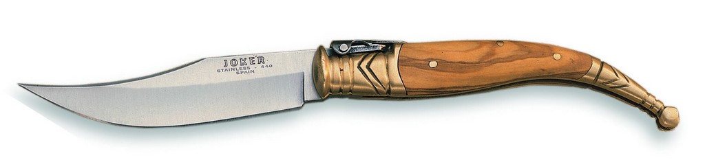 1201281 - COLTELLO CON MANICO OLIVO LAMA 9 CM PESO 90 GR - JOKER NO01