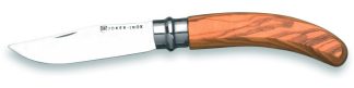 1201295 - COLTELLO CON MANICO OLIVO VIROLA ROTANTE LAMA 8 CM - JOKER NO21