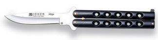 1201356 - COLTELLO BUTTERFLY LAMA NERA ZAMAK 10 CM PESO 150 GR - JOKER N101N