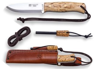 1201444 - COLTELLO DA SOPRAVVIVENZA E BUSHCRAFT EMBER CON MANICO IN BETULLA RICCIA IN FERROCERIO - JOKER CL122-P