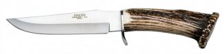 1201456 - COLTELLO CON MANICO CORNO DI CERVO LAMA MOLIBDENO VANADIO 17 CM PESO 300 GR - JOKER CN34