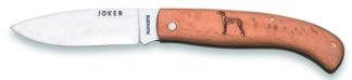 1201721 - COLTELLO CON MANICO IN FAGGIO E DISEGNO LEVRIERO LAMA 8 CM PESO 60 GR - JOKER NH78-6