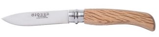 1201875 - COLTELLO CON MANICO IN LEGNO CON CHIUSURA A ROTAZIONE DADO LAMA 8 CM - JOKER NE23