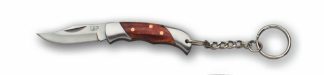 1203102 - COLTELLO PORTACHIAVI CON MANICO IN LEGNO ROSSO LAMA 4 CM - JKR278