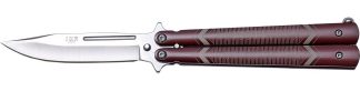 1203135 - COLTELLO BUTTERFLY CON MANICO ALLUMINIO LAMA 8,5 CM - JKR470
