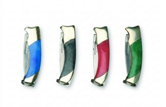 1203158 - SET 4 COLTELLI MANICI COLORATI VIROLA INOX LAMA 2,5 CM - JKR195