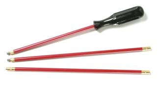 1301098 - BACCHETTONE PER FUCILE IN ACCIAIO PLASTIFICATO, A 3 PEZZI, DIAM 7 MM, IMPUGNATURA PLASTICA