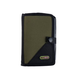 1709108 - PORTA LICENZA-DOCUMENTI IN POLIESTERE E PVC VERDE CON 8 PAGINE TRASPARENTI - CM 14,5X10 - ART. RD16 VERDE