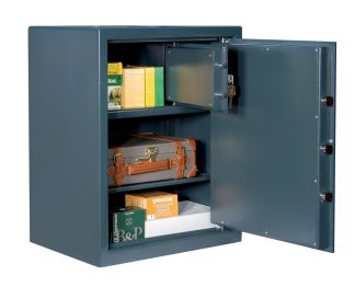 2301023 - CASSAFORTE/ARMADIO BLINDATO MOD. HT70 PER PISTOLA E MUNIZIONI - CM 60X48X35 - COL. ANTRACITE - KG 50 - CON TESORETTO E RIPIANI REMOVIBILI - GRIFFON