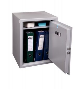 2301024 - CASSAFORTE/ARMADIO BLINDATO MOD. PS48 PER PISTOLA E MUNIZIONI - CM 48X38X35 - COL. GRIGIO CHIARO - KG 22 - CON RIPIANI REMOVILIBILI - GRIFFON