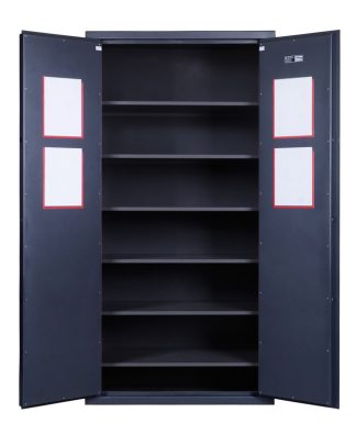 2301041 - CASSAFORTE/ARMADIO BLINDATO MOD. GA.200.2.K.K - PER MUNIZIONI - MIS. 200X100X60 - COLORE GRIGIO - PESO 330 KG - 6 RIPIANI - GRIFFON