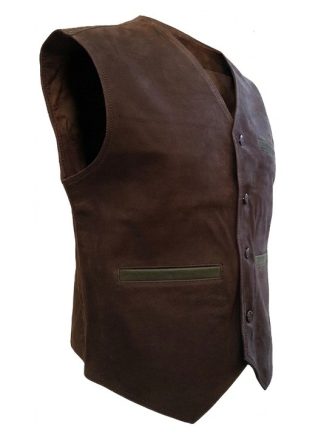 2901034 - GILET IN PELLE - COLORE MARRONE - TG S ALLA XXL - LA NUOVA REGINA - SAG NATURE