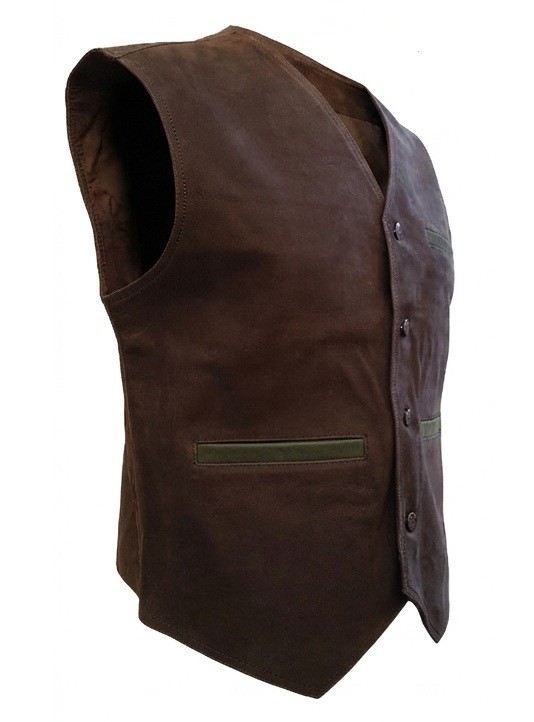 2901034 - GILET IN PELLE - COLORE MARRONE - TG S ALLA XXL - LA NUOVA REGINA - SAG NATURE