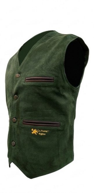 2901035 - GILET IN PELLE - COLORE VERDE - TG S ALLA XXL - LA NUOVA REGINA - SAG NATURE