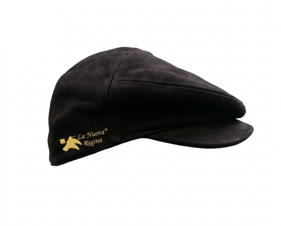 2901036 - CAPPELLO COPPOLA IN PELLE - COLORE MARRONE - TG S ALLA 3XL - LA NUOVA REGINA - SAG NATURE