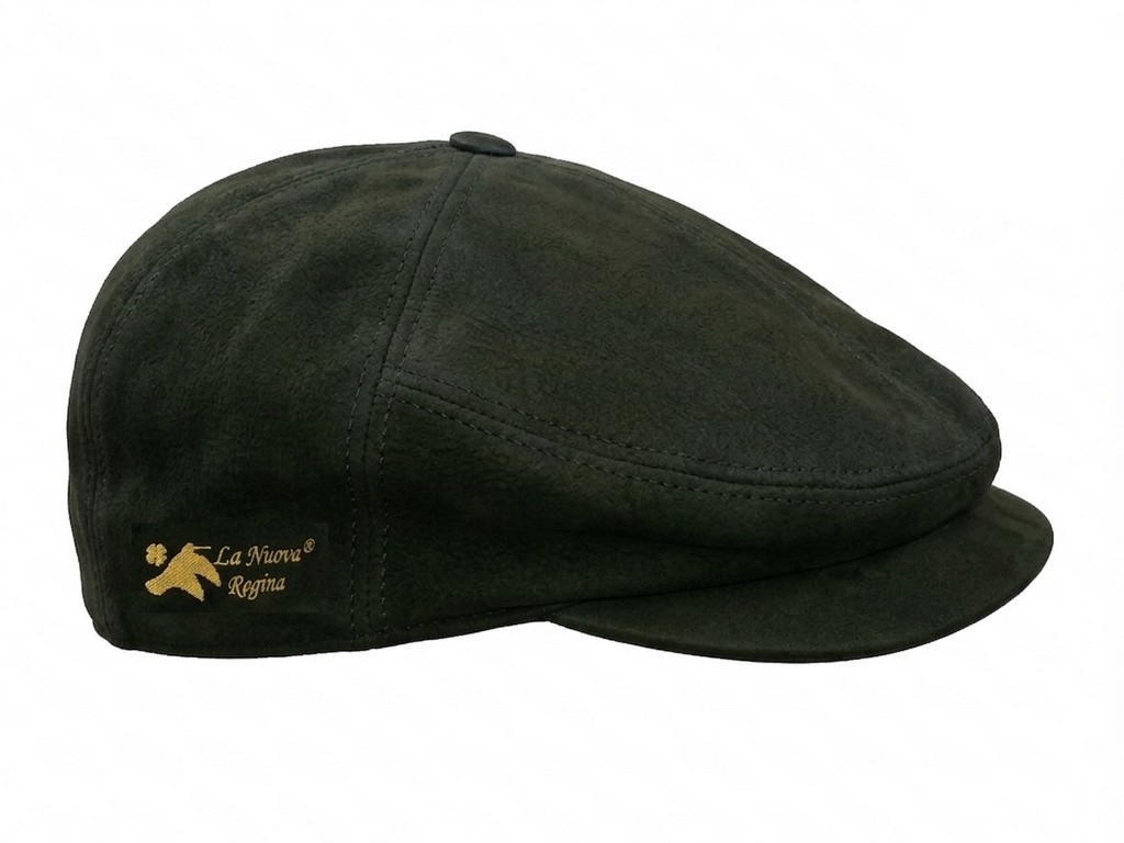 2901037 - CAPPELLO COPPOLA IN PELLE - COLORE VERDE - TG S ALLA 3XL - LA NUOVA REGINA - SAG NATURE