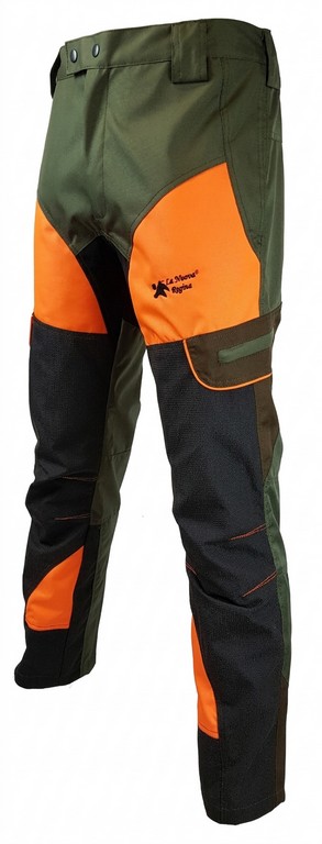 2901043 - PANTALONE SUPREME IN CORDURA E KEVLAR - COL. GREEN ORANGE - TG 42 ALLA 64 - LA NUOVA REGINA - SAG NATURE