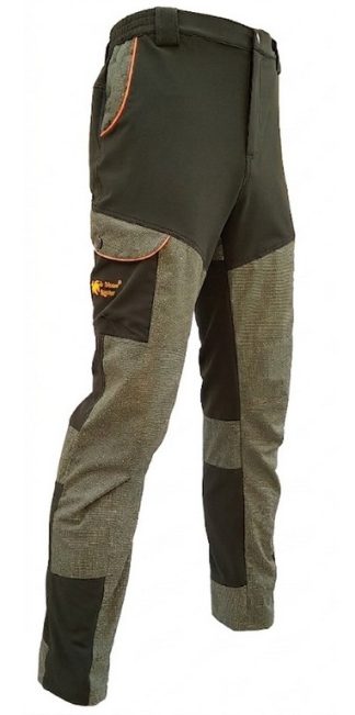 2901078 - PANTALONE IN TESSUTO ELASTICO RINFORZO KEVLAR SULLE GAMBE - COLORE VERDE - TG 42 ALLA TG 64 - LA NUOVA REGINA - SAG NATURE