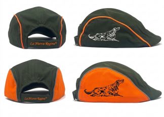 2903001 - CAPPELLO COPPOLA CON RICAMO SETTER INTERO - VERDE O VERDE E ARANCIONE - LA NUOVA REGINA
