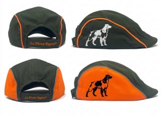 2903003 - CAPPELLO COPPOLA CON RICAMO BRETON - VERDE O VERDE E ARANCIONE - LA NUOVA REGINA