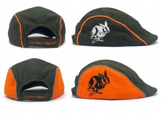 2903010 - CAPPELLO COPPOLA CON RICAMO LEPRE - VERDE O VERDE E ARANCIONE - LA NUOVA REGINA