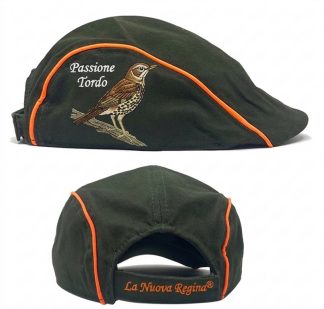 2903019 - CAPPELLO COPPOLA CON RICAMO TORDO - COLORE VERDE - LA NUOVA REGINA