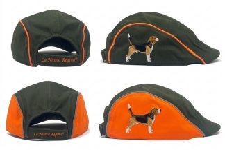 2903021 - CAPPELLO COPPOLA CON RICAMO BEAGLE - VERDE O VERDE ARANCIONE - LA NUOVA REGINA