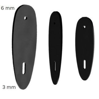 3501012 - SPESSORE STRAIGHT PITCH INCLINATO - LATO ALTO DA 6 MM E LATO BASSO DA 3 MM DI COLORE NERO - INTERASSE DA 80 A 85 MM - CERVELLATI - 217646