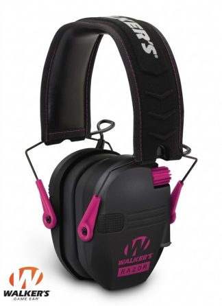 4201048 - CUFFIA ELETTRONICA RAZOR - PROFILO BASSO - COLORE NERO INSERTI ROSA - GWP-RSEM-PNK - WALKER'S