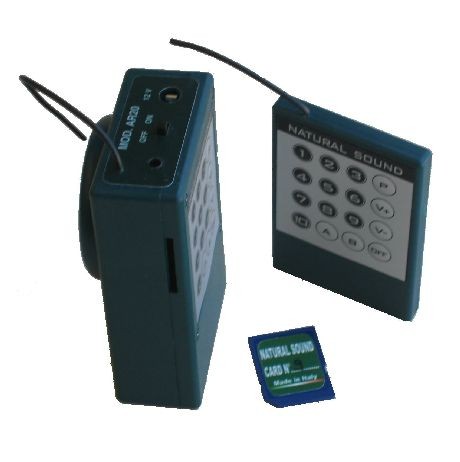 0205001 - RIPRODUTTORE DIGITALE NATURAL SOUND AR20TC CON TELECOMANDO E SCHEDA 20 CANTI - MIS. 10X6X3 CM - MADE IN ITALY - NATURAL SOUND